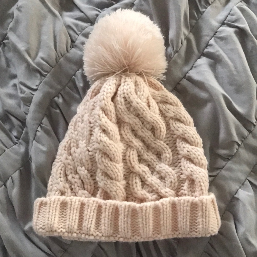 Pink Wool Beanie Hat
